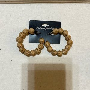 Raffia Hoop Earrings